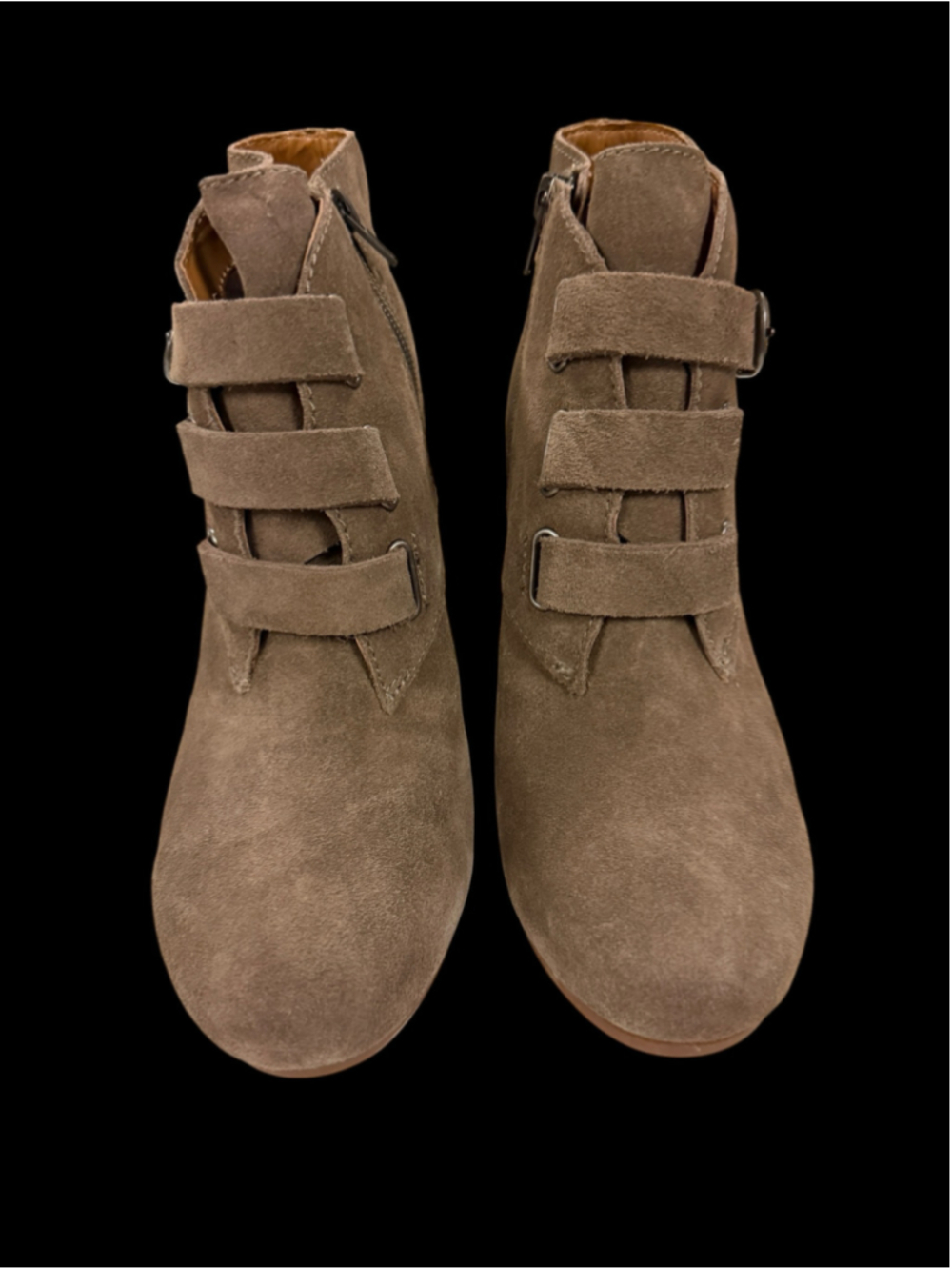 Women's Dolce Vita Brown Suede Wedge Ankle Boots Size 9.5